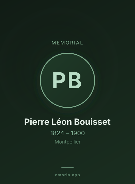Memorial portrait of Pierre Léon Bouisset