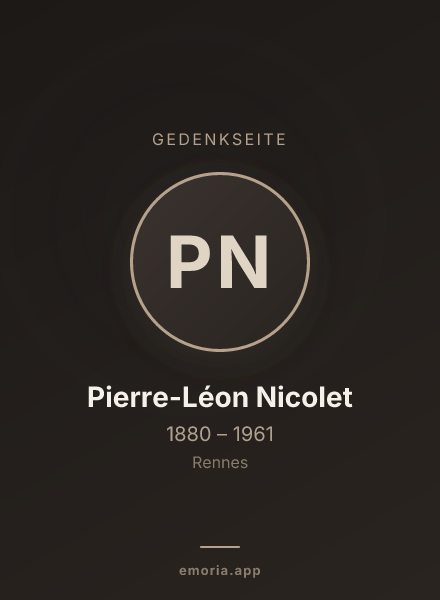 Gedenkportrait von Pierre-Léon Nicolet