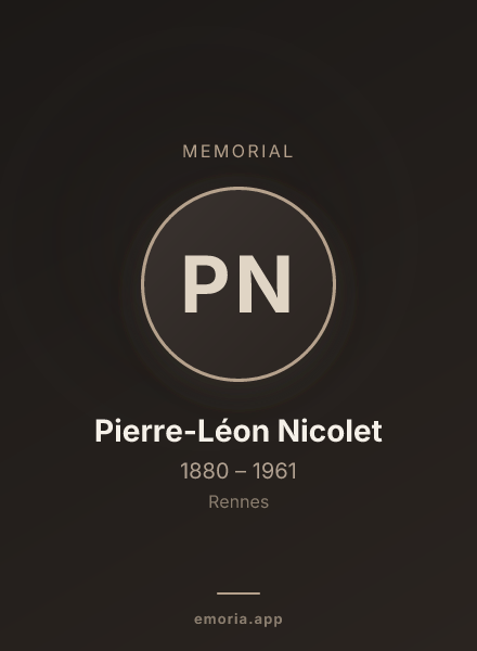 Memorial portrait of Pierre-Léon Nicolet