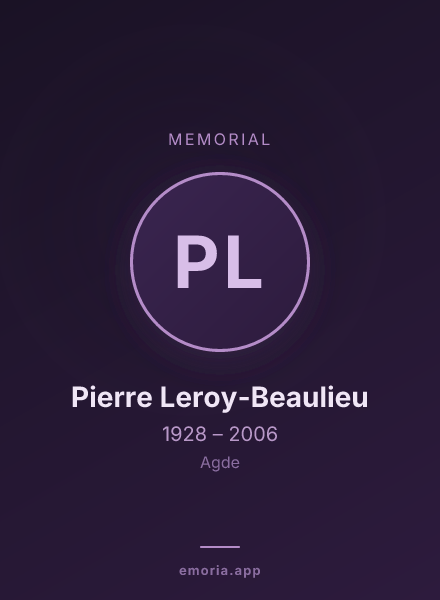 Memorial portrait of Pierre Leroy-Beaulieu