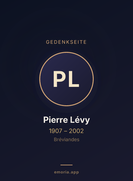 Gedenkportrait von Pierre Lévy
