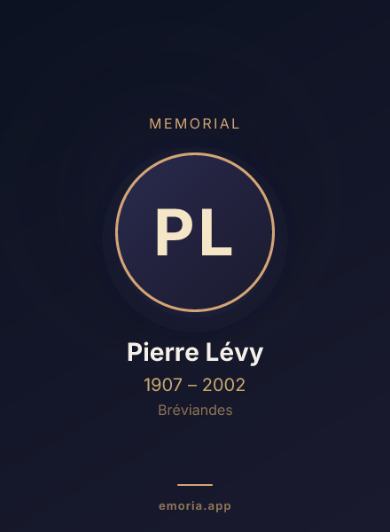 Memorial portrait of Pierre Lévy