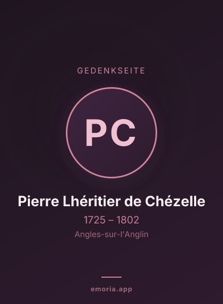 Gedenkportrait von Pierre Lhéritier de Chézelle