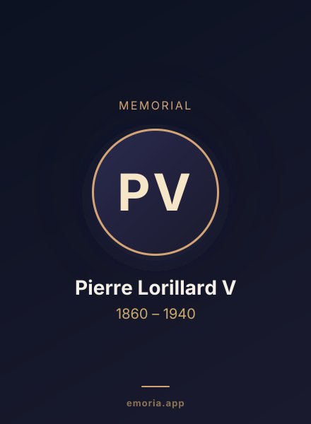 Memorial portrait of Pierre Lorillard V
