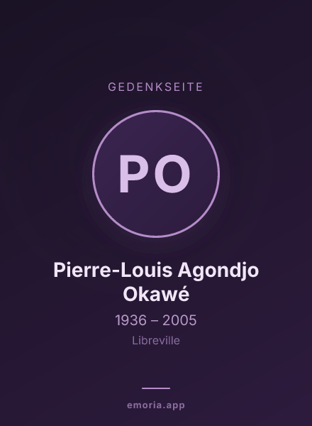 Gedenkportrait von Pierre-Louis Agondjo Okawé