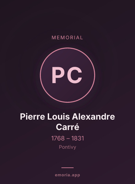 Memorial portrait of Pierre Louis Alexandre Carré
