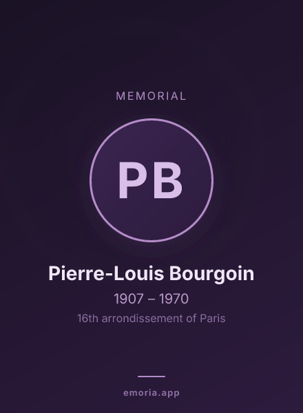 Memorial portrait of Pierre-Louis Bourgoin