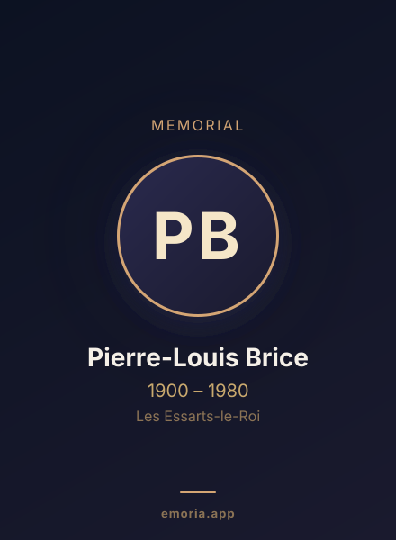 Memorial portrait of Pierre-Louis Brice