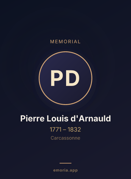Memorial portrait of Pierre Louis d'Arnauld