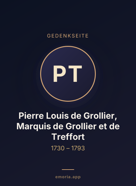 Gedenkportrait von Pierre Louis de Grollier, Marquis de Grollier et de Treffort