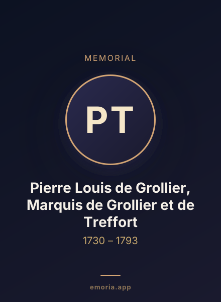 Memorial portrait of Pierre Louis de Grollier, Marquis de Grollier et de Treffort