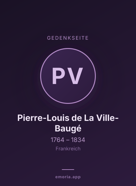 Gedenkportrait von Pierre-Louis de La Ville-Baugé