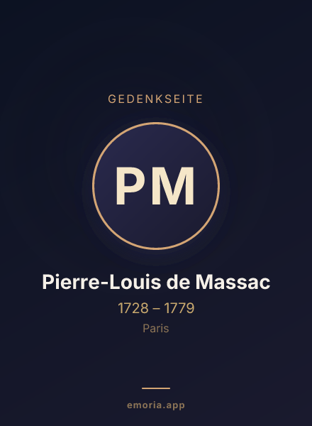 Gedenkportrait von Pierre-Louis de Massac