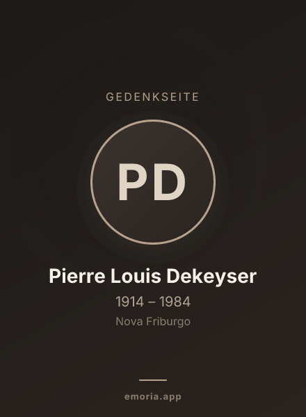 Gedenkportrait von Pierre Louis Dekeyser