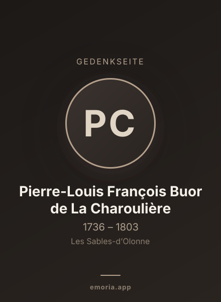 Gedenkportrait von Pierre-Louis François Buor de La Charoulière