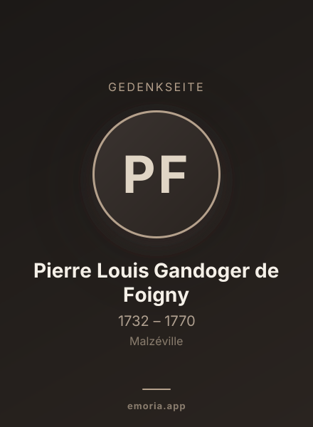 Gedenkportrait von Pierre Louis Gandoger de Foigny