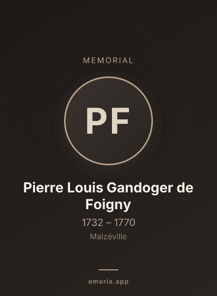 Memorial portrait of Pierre Louis Gandoger de Foigny