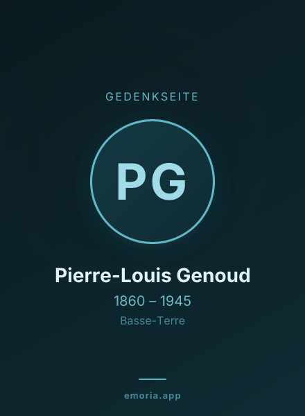 Gedenkportrait von Pierre-Louis Genoud