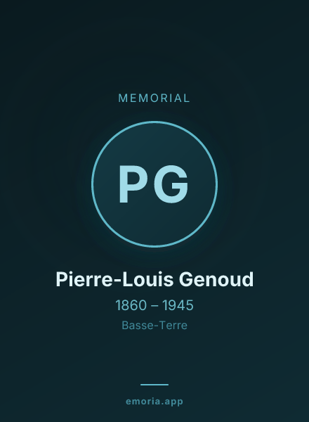 Memorial portrait of Pierre-Louis Genoud