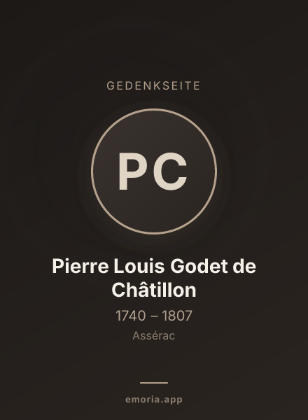 Gedenkportrait von Pierre Louis Godet de Châtillon