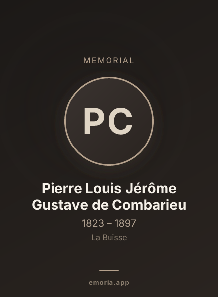 Memorial portrait of Pierre Louis Jérôme Gustave de Combarieu