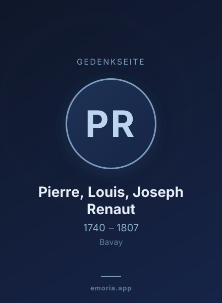 Gedenkportrait von Pierre, Louis, Joseph Renaut