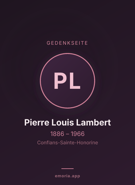 Gedenkportrait von Pierre Louis Lambert