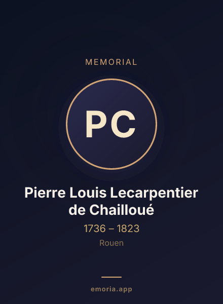 Memorial portrait of Pierre Louis Lecarpentier de Chailloué
