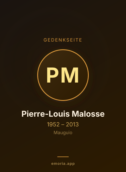 Gedenkportrait von Pierre-Louis Malosse