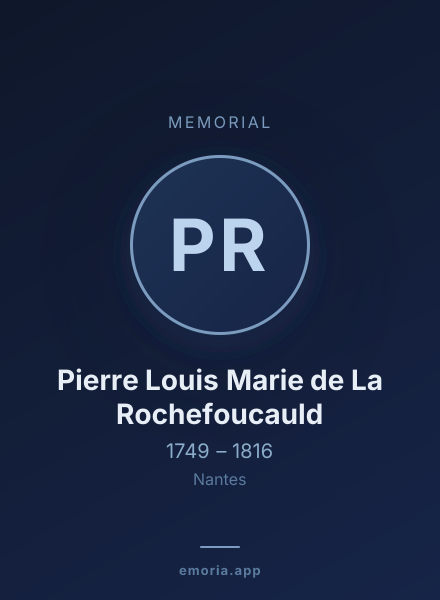 Memorial portrait of Pierre Louis Marie de La Rochefoucauld