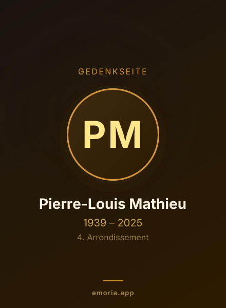 Gedenkportrait von Pierre-Louis Mathieu