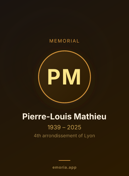 Memorial portrait of Pierre-Louis Mathieu