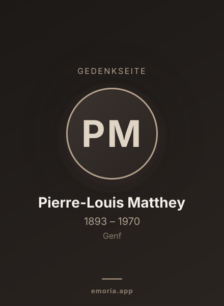 Gedenkportrait von Pierre-Louis Matthey