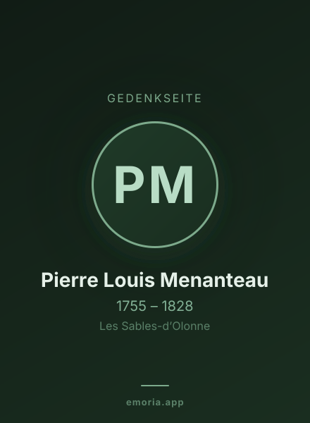Gedenkportrait von Pierre Louis Menanteau