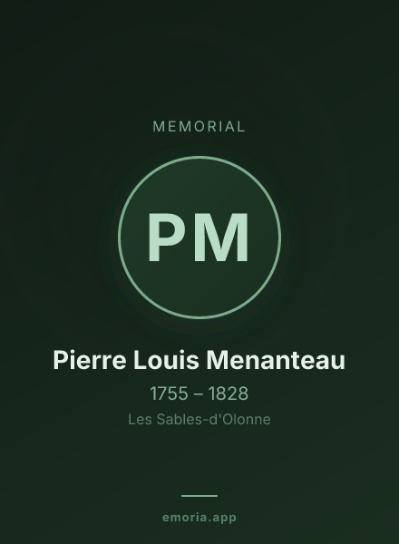 Memorial portrait of Pierre Louis Menanteau