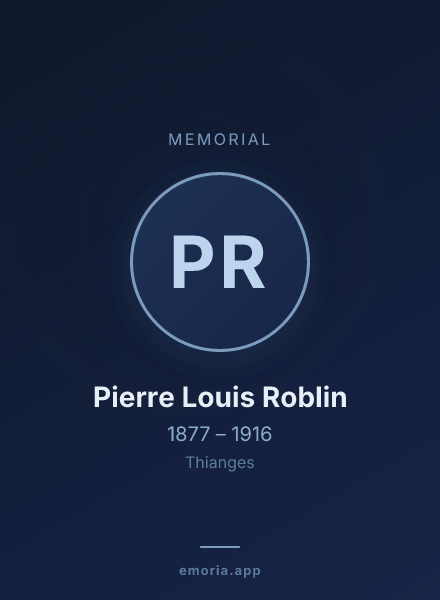 Memorial portrait of Pierre Louis Roblin
