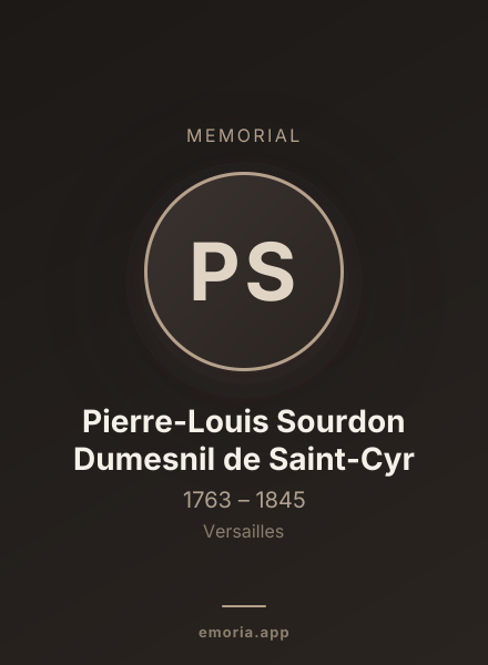 Memorial portrait of Pierre-Louis Sourdon Dumesnil de Saint-Cyr