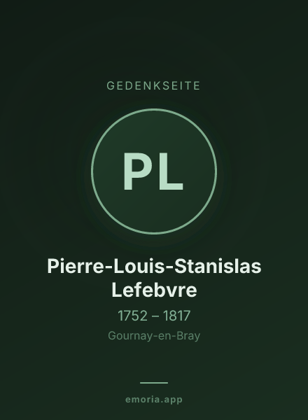 Gedenkportrait von Pierre-Louis-Stanislas Lefebvre
