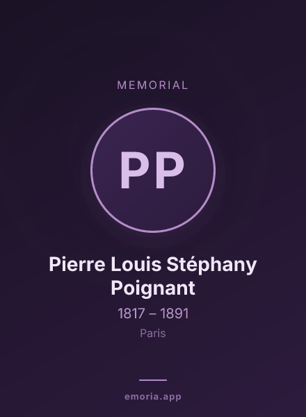 Memorial portrait of Pierre Louis Stéphany Poignant