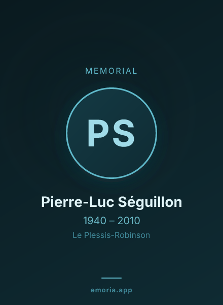 Memorial portrait of Pierre-Luc Séguillon