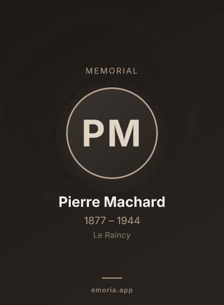 Memorial portrait of Pierre Machard