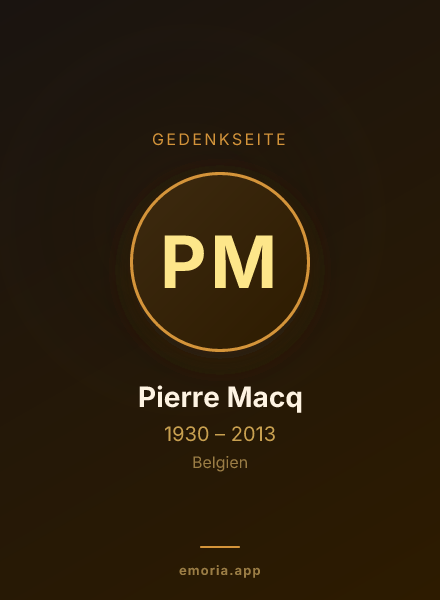Gedenkportrait von Pierre Macq