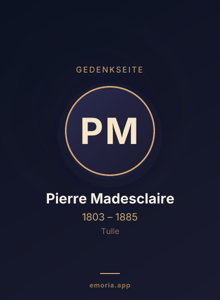 Gedenkportrait von Pierre Madesclaire