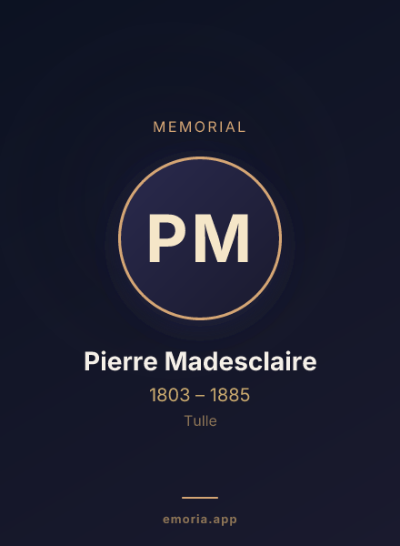 Memorial portrait of Pierre Madesclaire