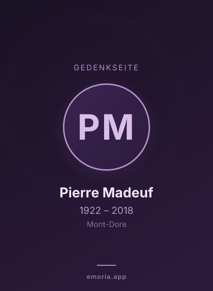 Gedenkportrait von Pierre Madeuf