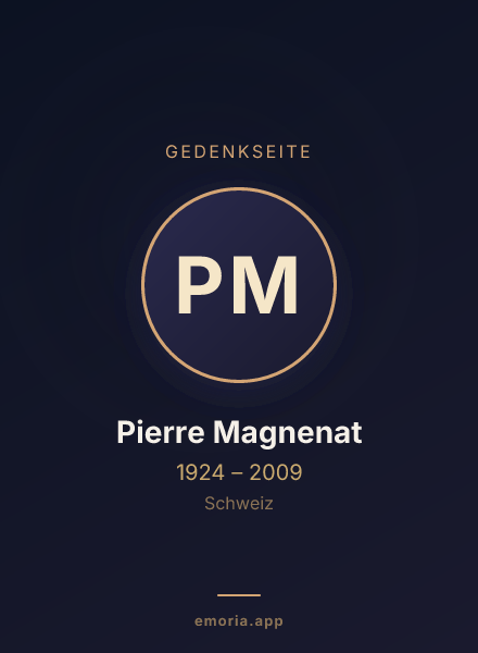 Gedenkportrait von Pierre Magnenat