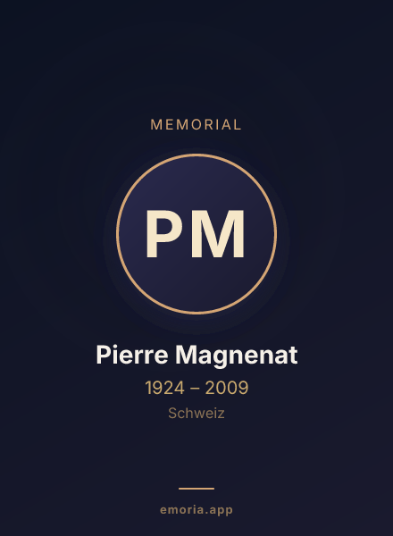 Memorial portrait of Pierre Magnenat