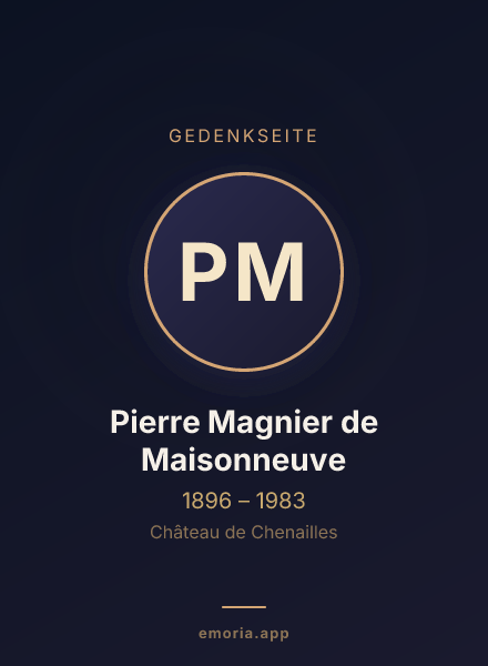 Gedenkportrait von Pierre Magnier de Maisonneuve