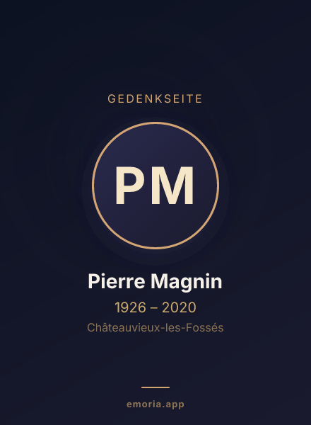 Gedenkportrait von Pierre Magnin