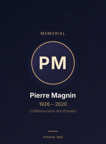 Memorial portrait of Pierre Magnin